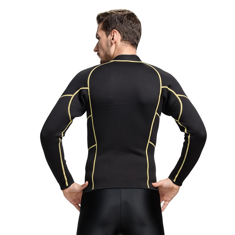 SBART 3MM Neoprene Wetsuit Top Men Long Sleeve Sunscreen UV Warm