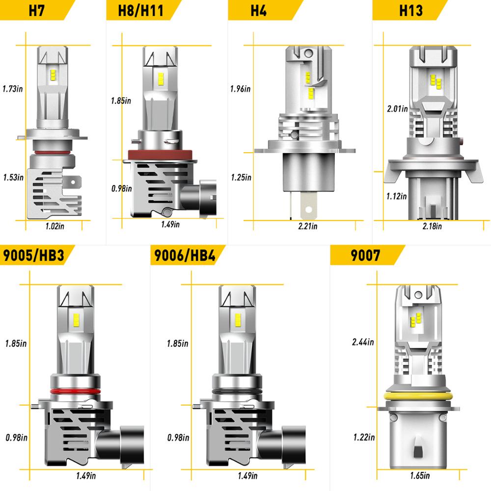 AUXITO M3 H7 H4 Led H11 9003 H8 HB3 9005 9006 HB4 LED Car Headlight