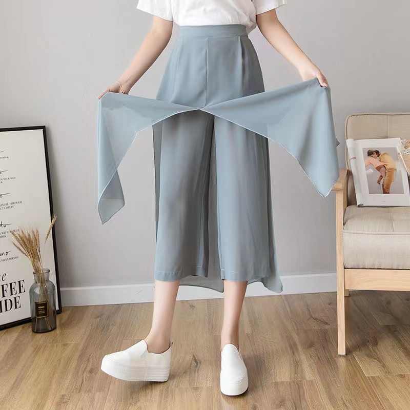 New Fashion For Women Casual Chiffon Pants Summer Breathable Ice