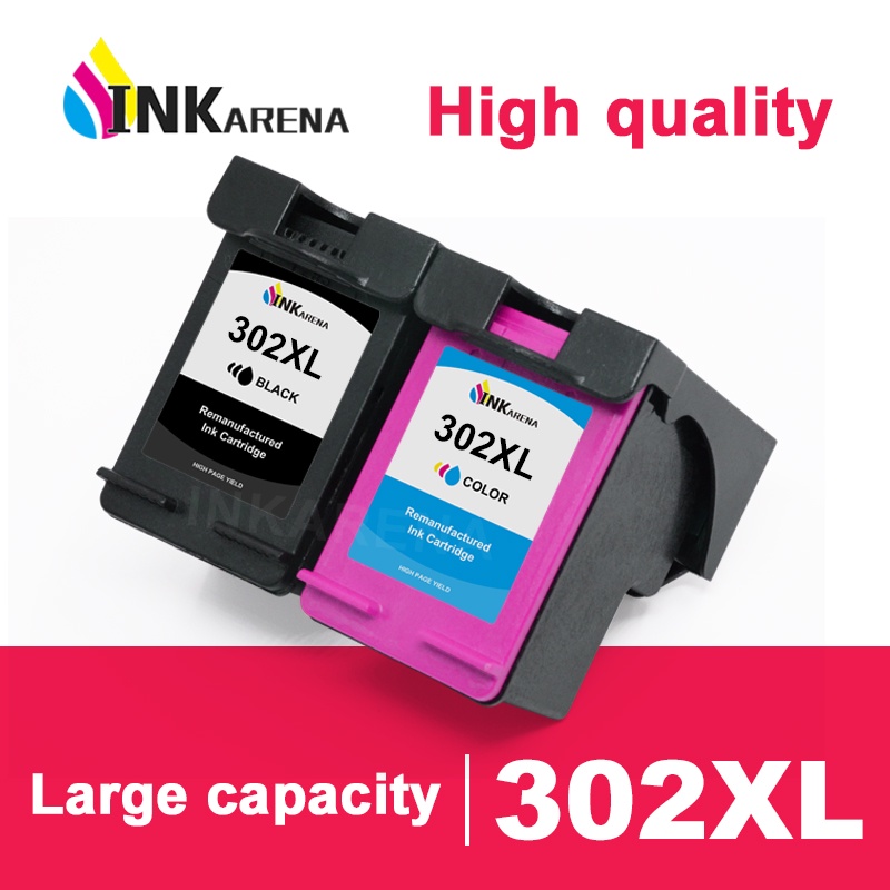 INKARENA Black Tri Color For HP 302 302XL Ink Cartridges Compatible