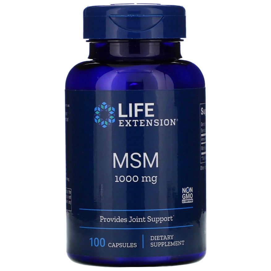 Life Extension MSM 1000 Mg 100 Capsules EXP 2024 Shopee Thailand