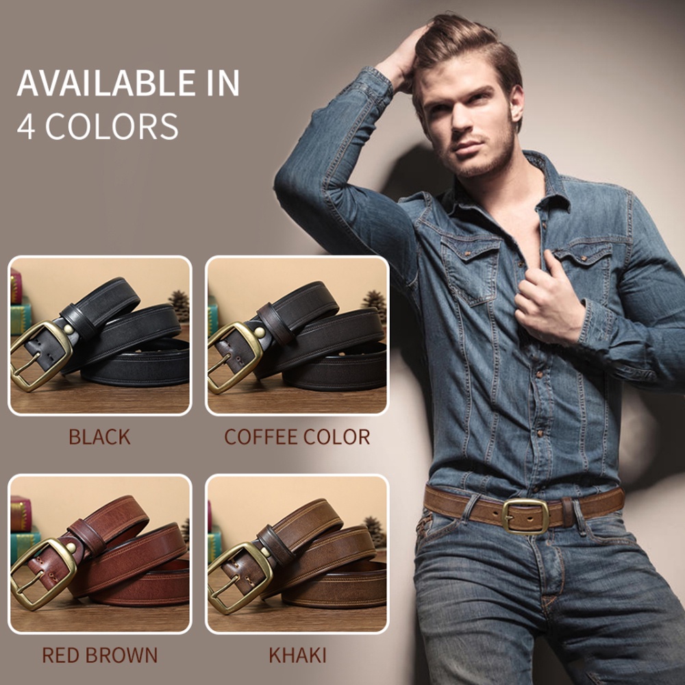 Lfmbleather Belt Men Men S Belt Genuine Leather Cowhide Belt Business