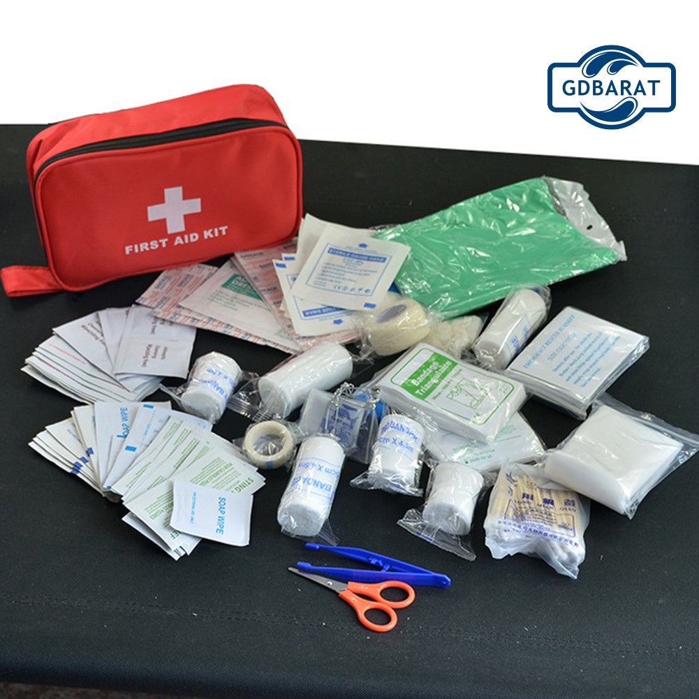 GdBarat 180 Pcs First Aid Kit Camping Hiking Medical Emergency Set