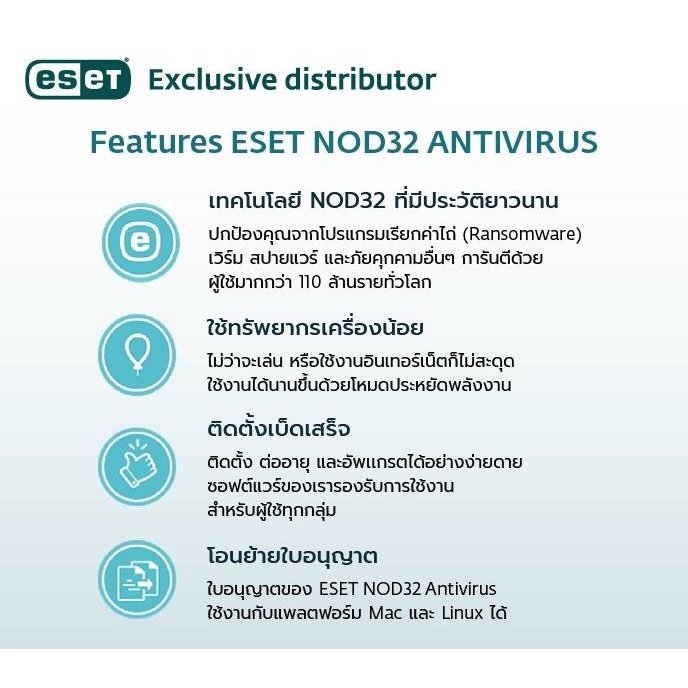 ESET NOD32 Antivirus Home Edition Eset Thailand ThaiPick