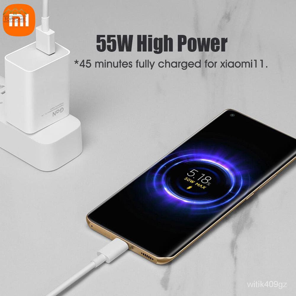 Xm3z New Xiaomi 55W GaN Fast Charger Type C Charging Cable MINI Quick