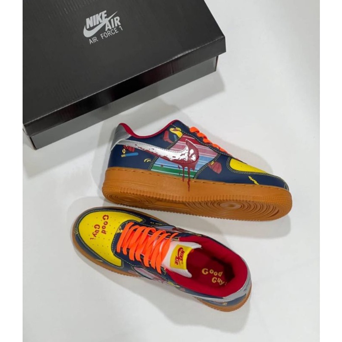 Nike Air Force 1 Chucky Good Guys ใสไดทง ชาย หญง แท สงฟร