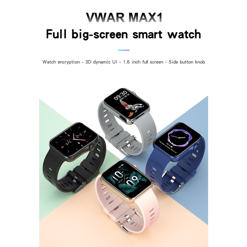 2021 MAX1 Smart Watch With Encoder Button Women Men Bluetooth Call