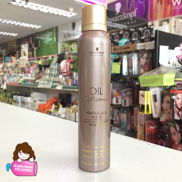 Schwarzkopf Oil Ultime Marula Rose Light Oil In Mousse Treatment