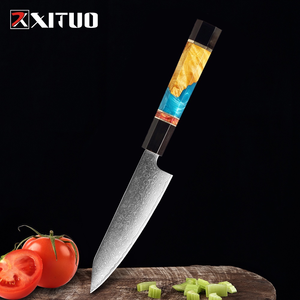 มดทำครว XITUO Paring Fruit Knife Damascus Steel Vegetable Peeling