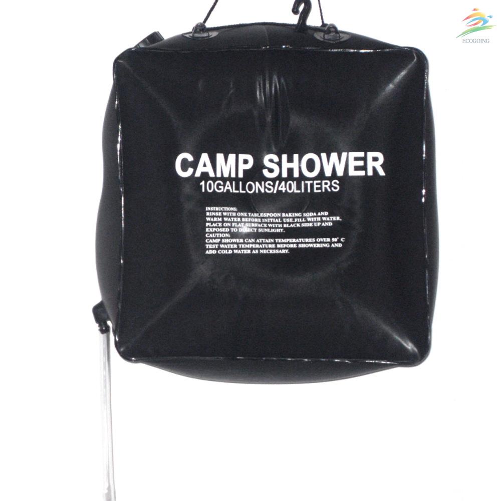 Ecogoing L Gallon Camping Hiking Solar Heated Camp Shower Bag