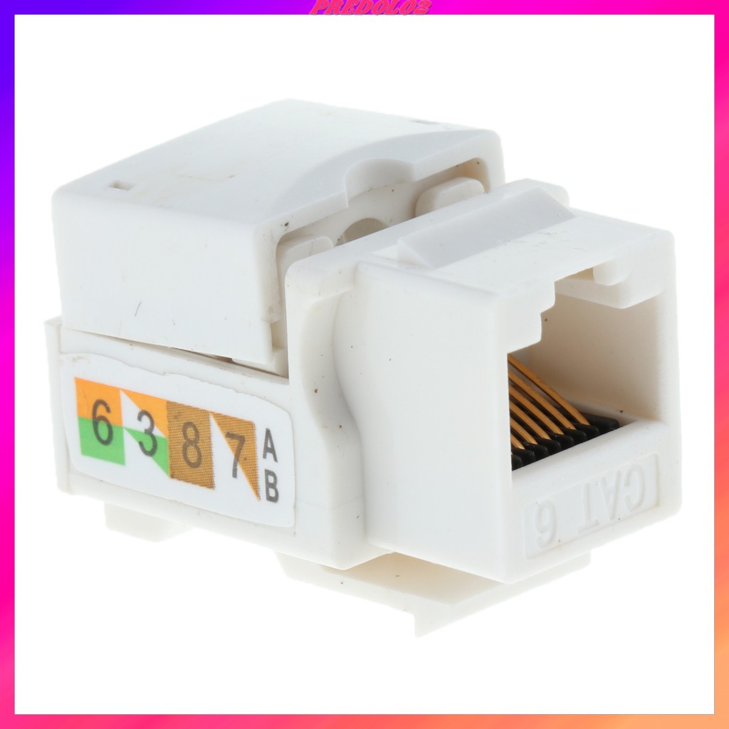 Predolo2 10 X Rj45 Cat6 Keystone Jack Ethernet Punch Down Cat6 อะแด