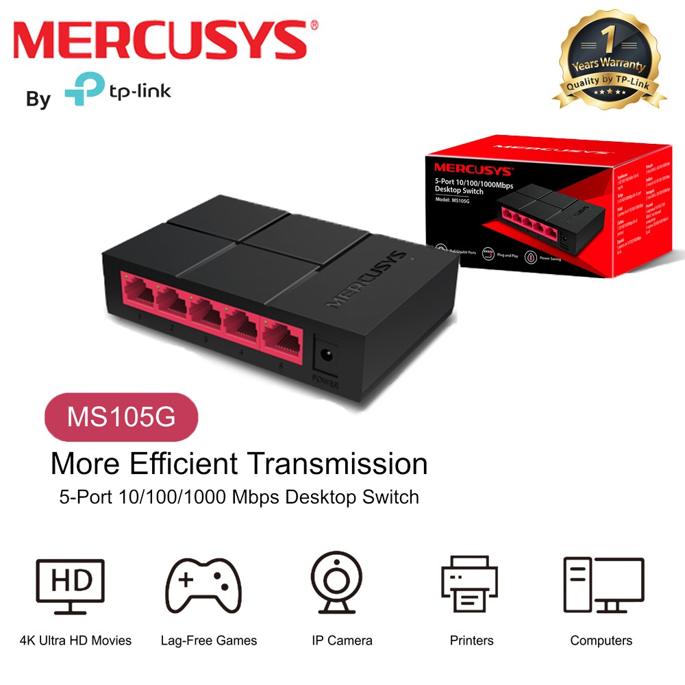 Mercusys Ms G Port Mbps Desktop Switch Shopee Thailand