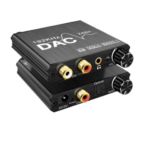 24bit DAC Digital To Analog RL Audio Converter Optical Toslink SPDIF