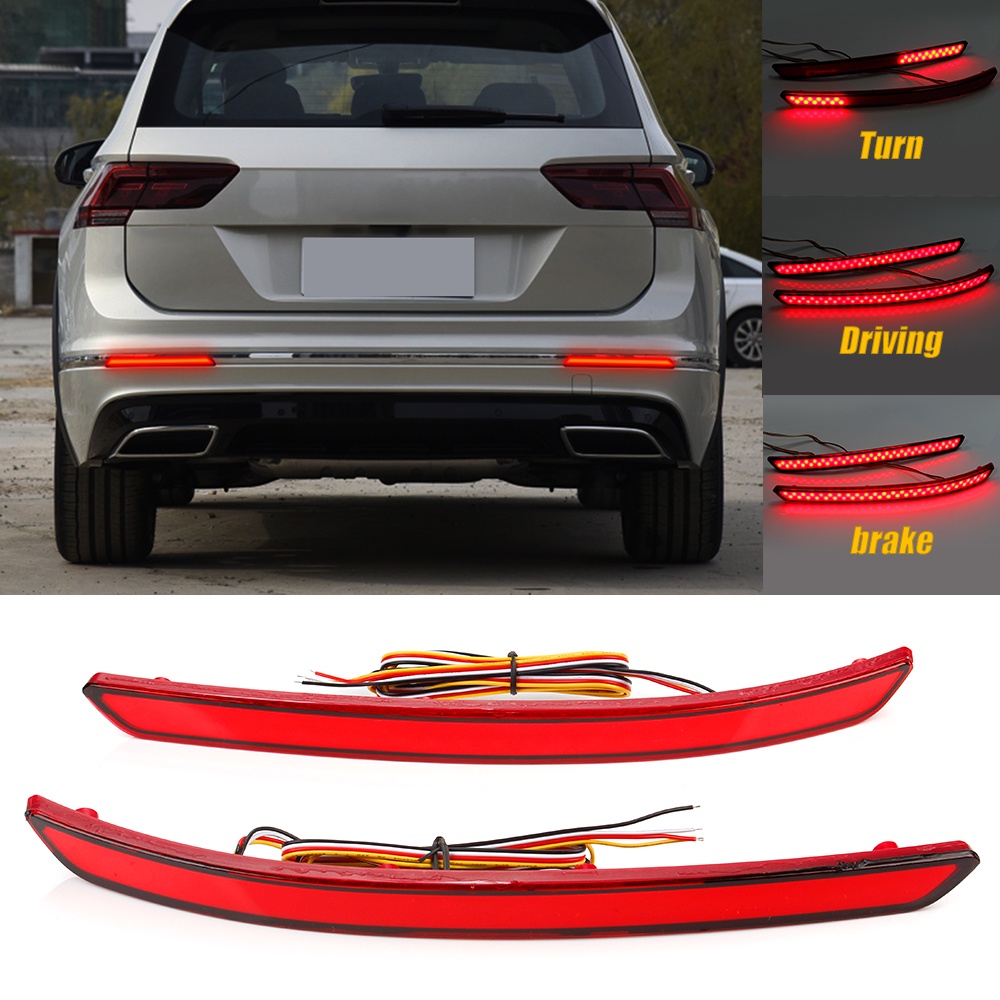 Pcs Led Rear Bumper Reflector Light For Volkswagen Tiguan