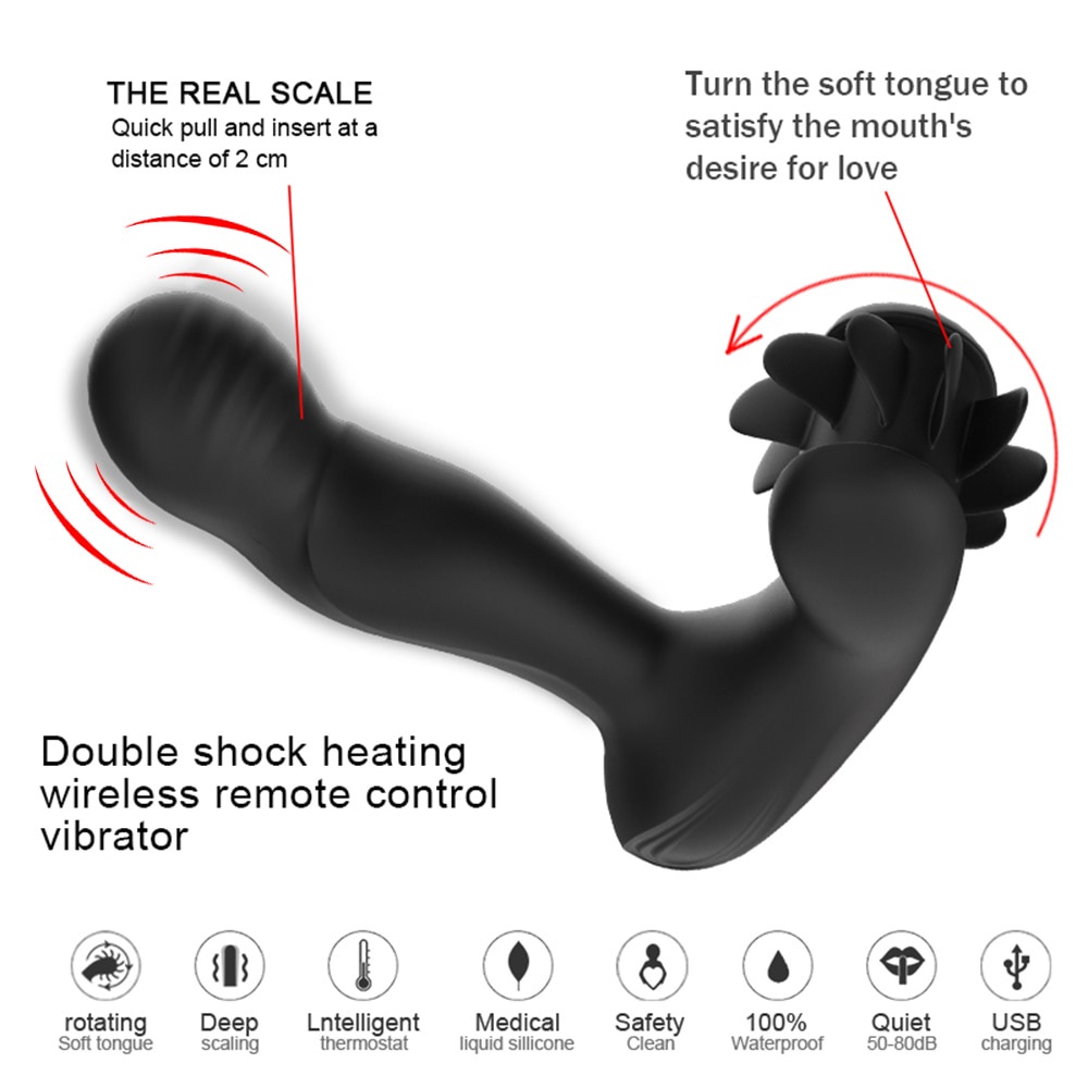 Frequency Anal Vibrator Tongue Licking Heating Prostate Massager