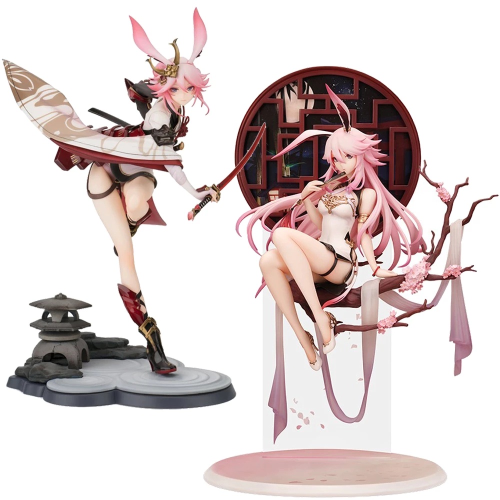 Anime Honkai Impact 3 Sakura Yae Fightting Cheongsam Ver PVC Statue