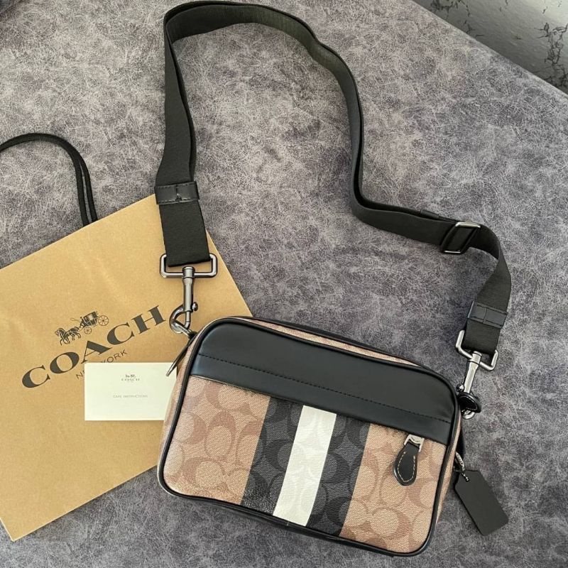 Coach Graham Crossbody In Blocked Signature Canvas With