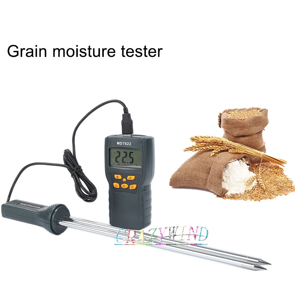 LCD Display Digital Grain Moisture Meter Humidity Tester Wheat Corn