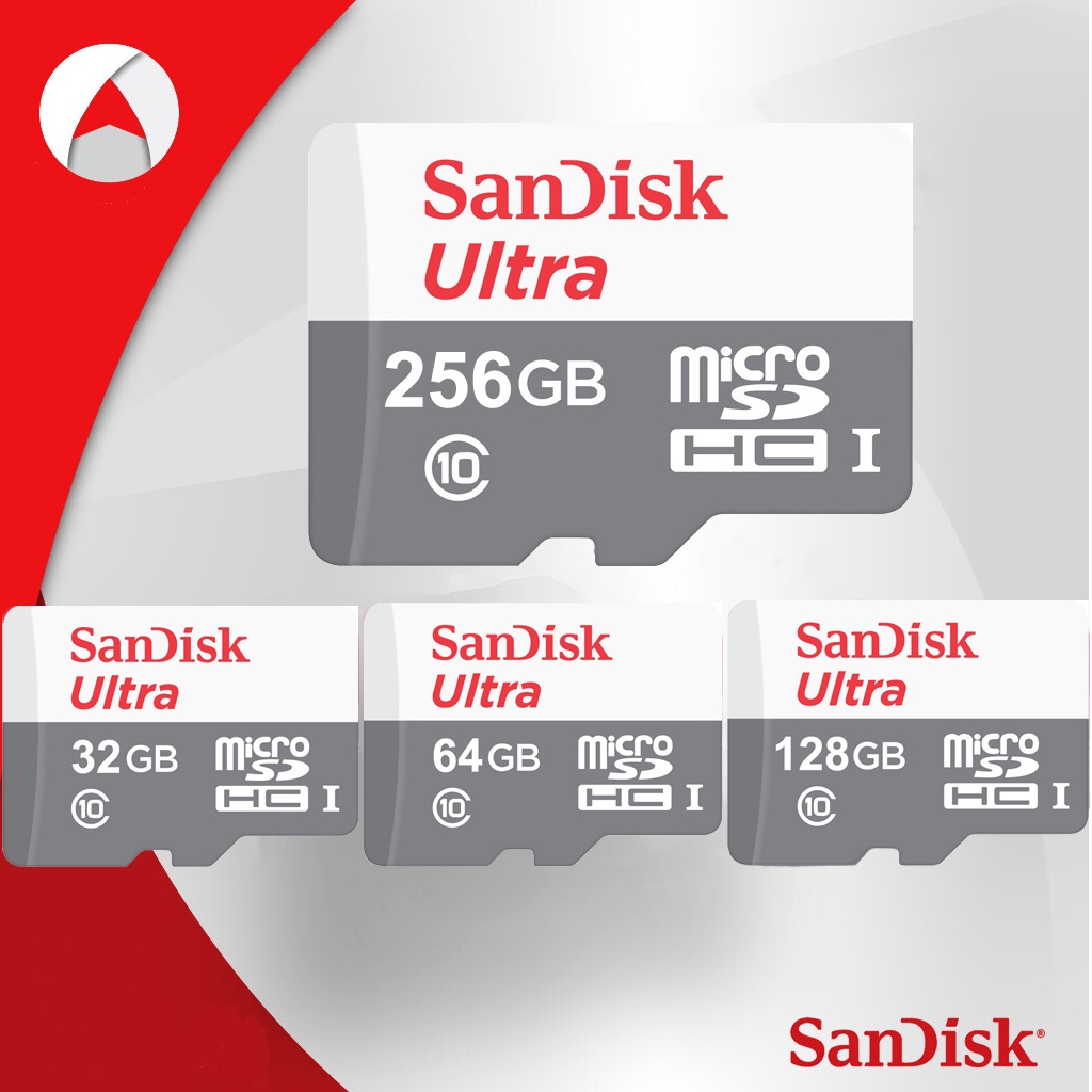 เมมโมรการด Sandisk Micro SD Card Class10 32GB 64GB 128GB 256GB 100MB