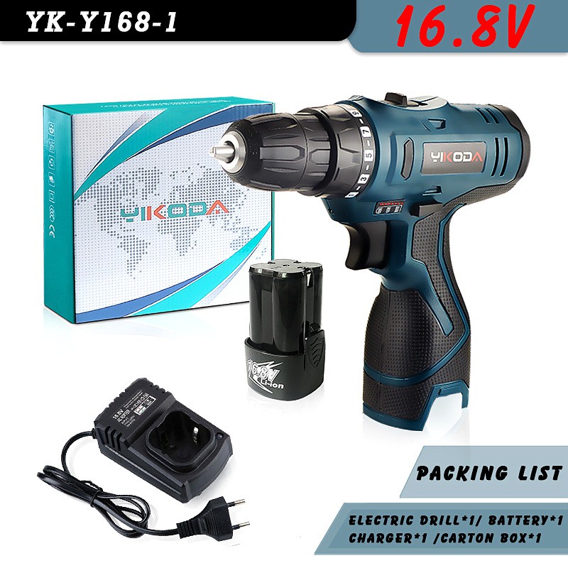 เครองมอYIKODA 16 8V Electric Screwdriver Lithium Battery Cordless