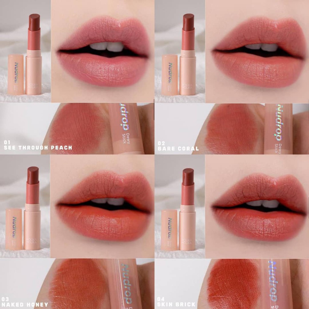 ของแท พรอมสง Holika Holika Nudrop Dewy Stick ลปตวใหมจากคอลแล