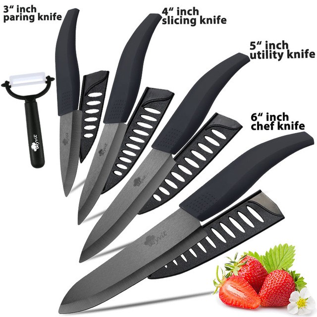 มดทำครว XYj Kitchen Knife Ceramic Knife Cooking Tools Set 3 4 5