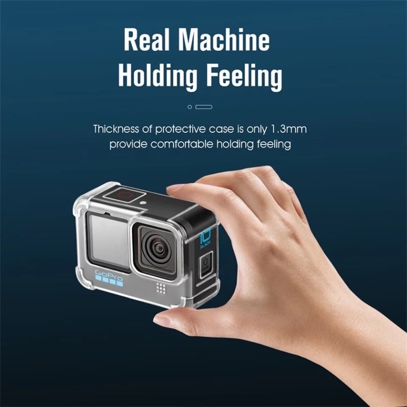 Anti Fall Case For GoPro Hero 1110 9 Black Transparent TPU Shockproof