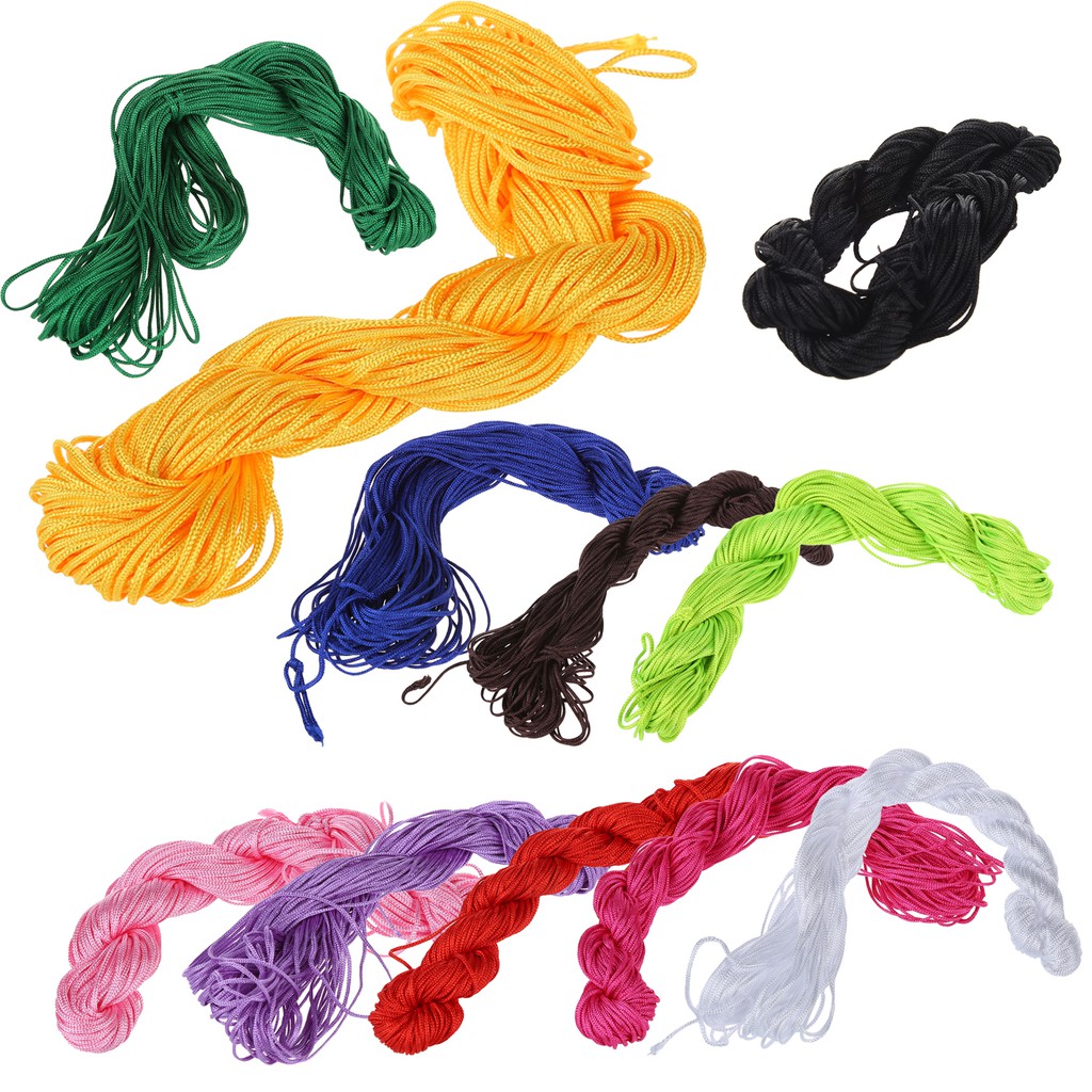 Roll M Nylon Cord Thread Chinese Knot Macrame Rattail Bracelet