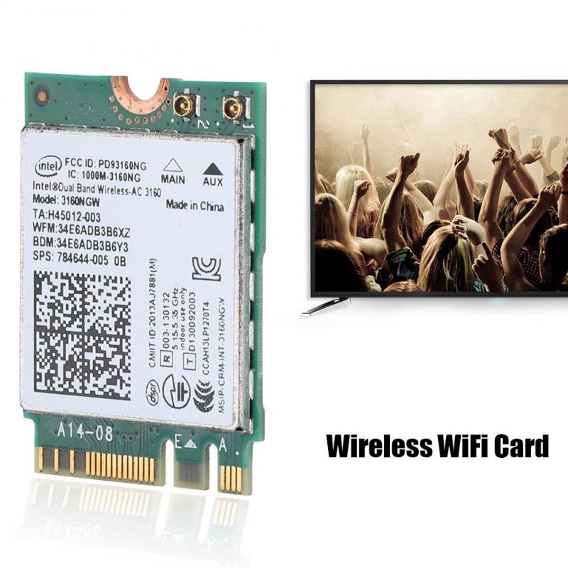 Yimeni Intel 3160 Ac Ngw Wireless Wifi การดเครอขายไรสายบลทธ 4 0