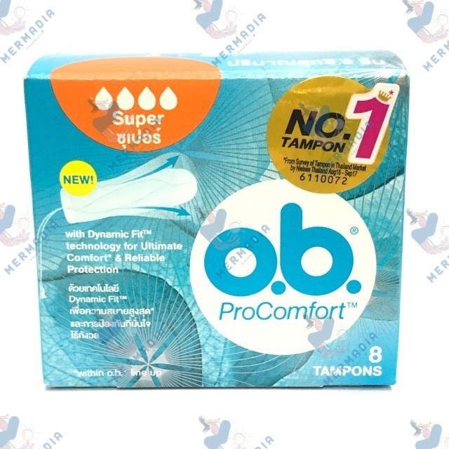 ผาอนามยแบบสอด โอบ ซปเปอร 8 ชน OB pro comfort super 8 tampons