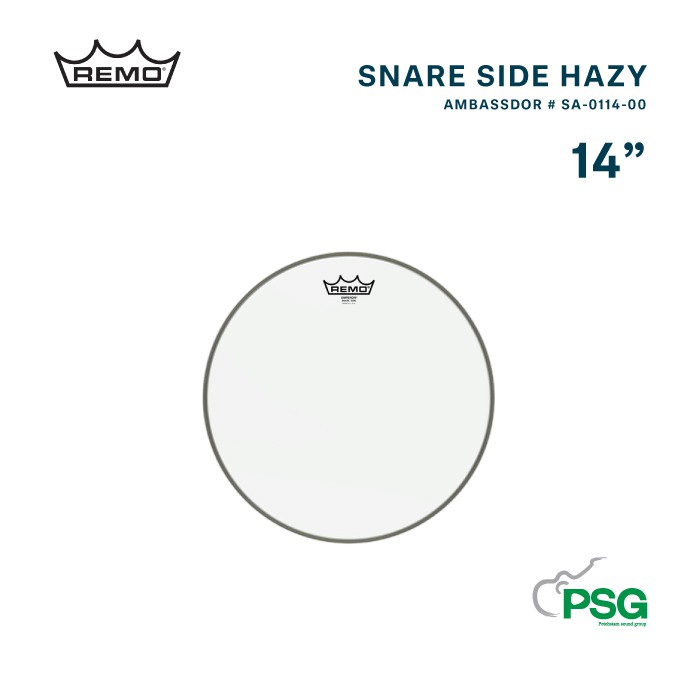 REMO USA AMBASSADOR HAZY SNARE SIDE DRUMHEAD หนงสแนรลาง ขนาด 13