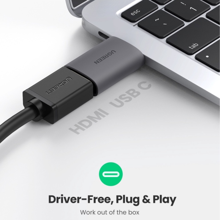 Ugreen อะแดปเตอรแปลง Usb C เปน HDMI 4K 60Hz Type C เปน HDMI สาหรบ