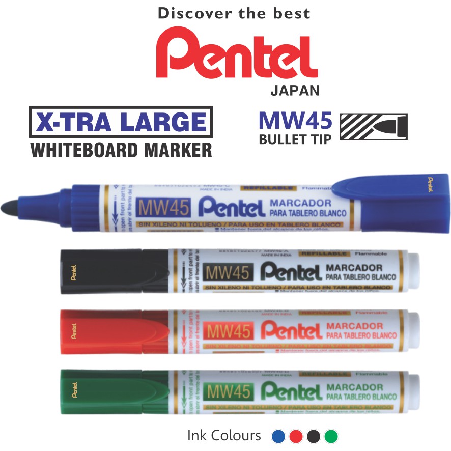 PENTEL WHITEBOARD MARKER ปากกาไวทบอรด หวกลม Shopee Thailand