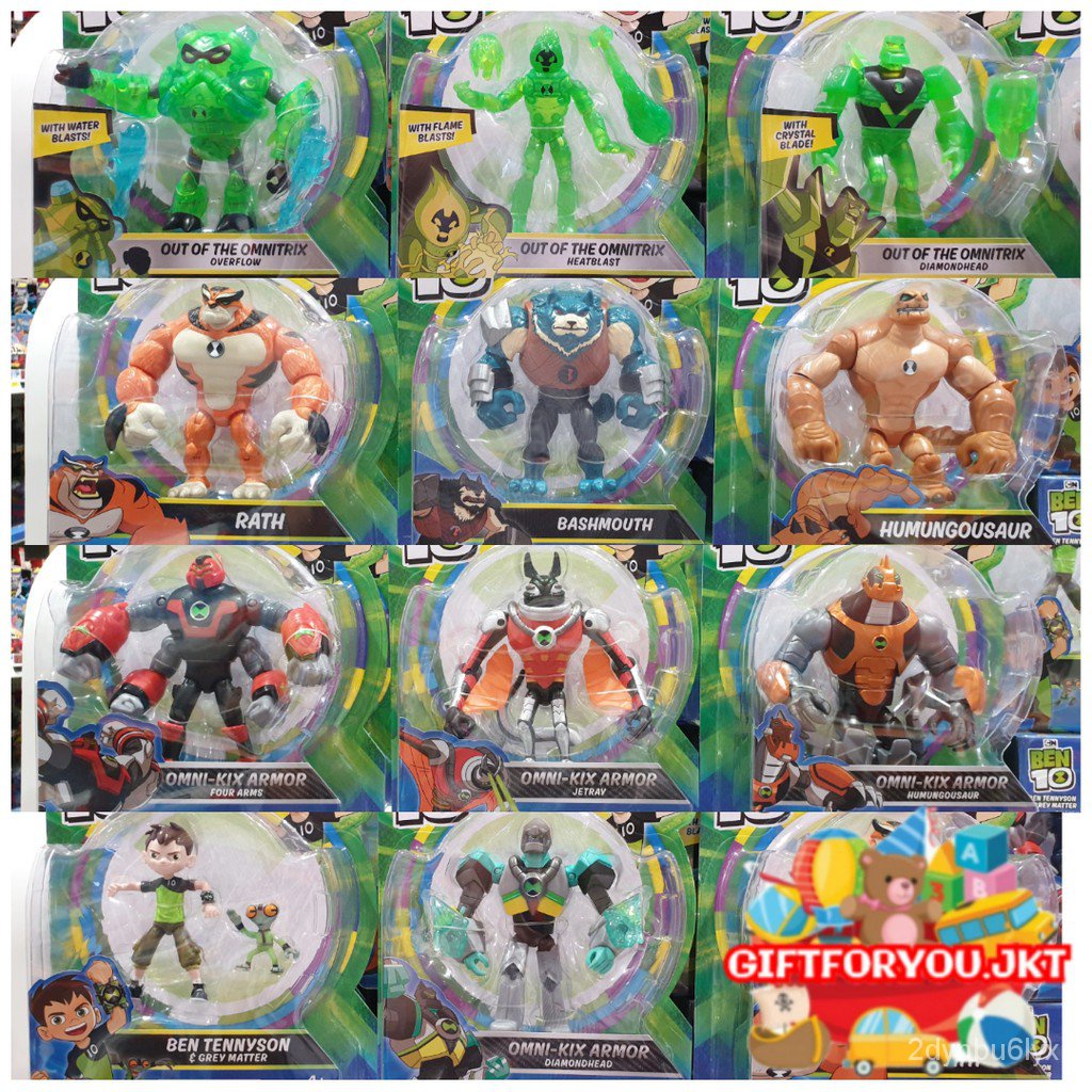 NewBen 10 Omni Kix Armor Humungosaur Jetray Bashmouth Rath Diamondhead