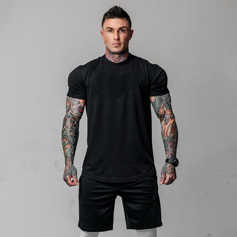 Gym Mens Casual Brand Fashion Extend Hip Hop Summer Cotton Bodybuilding