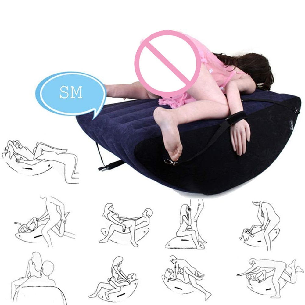 Inflatable Sofa Bed Relaxing Ramp Pillow Tumbler Waterproof Sex