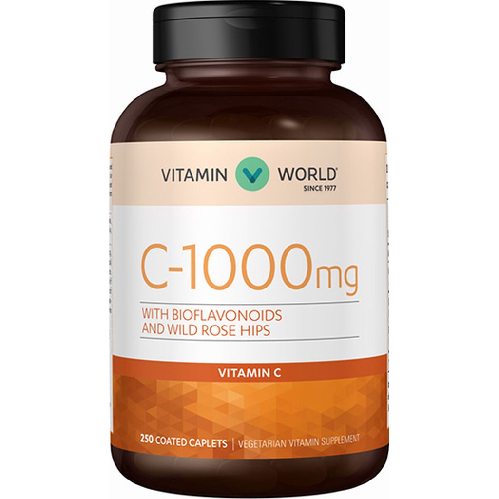 Vitamin World Vitamin C 1000 Mg 250 Coated Caplets With Citrus