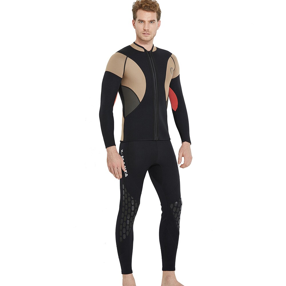 Divesail Mens Wetsuit Jackets 3mm Neoprene Long Sleeved Jumpsuit Scuba