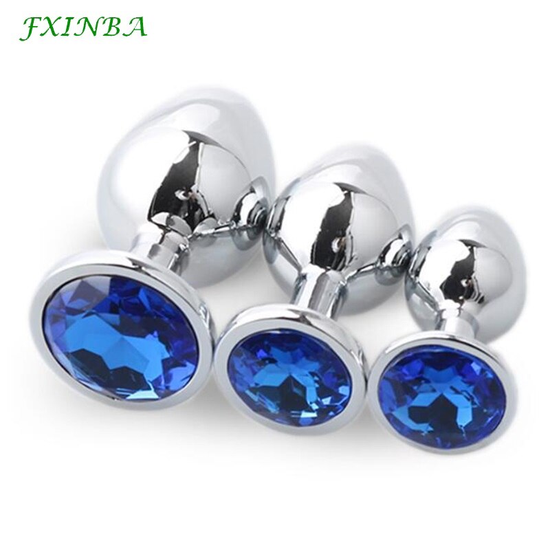 FXINBA 3 Size Stainless Steel Anal Plug Metal Butt Plug Large Set