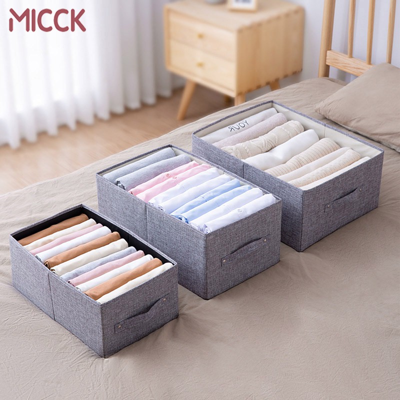 Micck Cotton And Linen Storage Box Large Caacity For