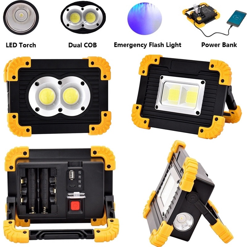 High Quality Dual Cob Led Work Light Waterproof Emergency Usb