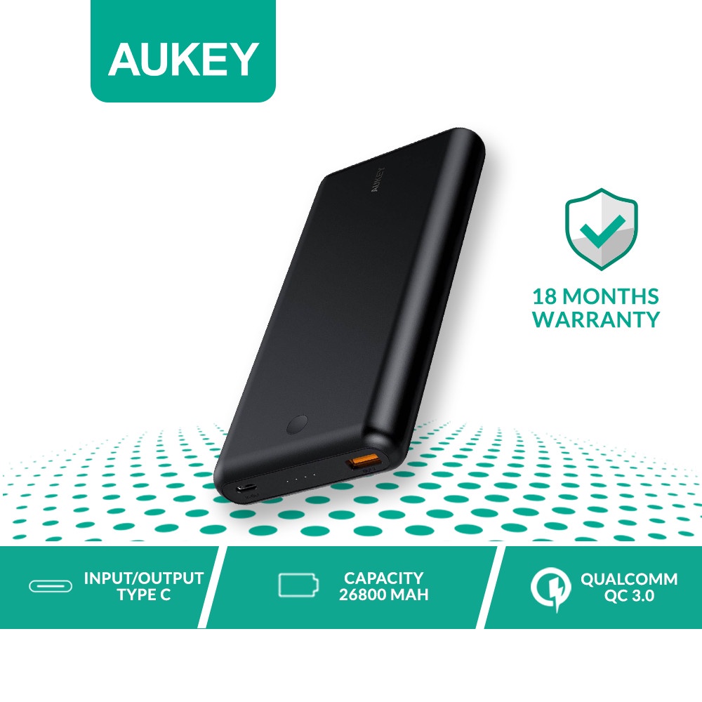 Original Aukey Pb Xd W Mah Power Delivery Usb C Powerbank