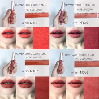 Sivanna Colors Luxury Nude Matte Lip Liquid Hf Shopee Thailand