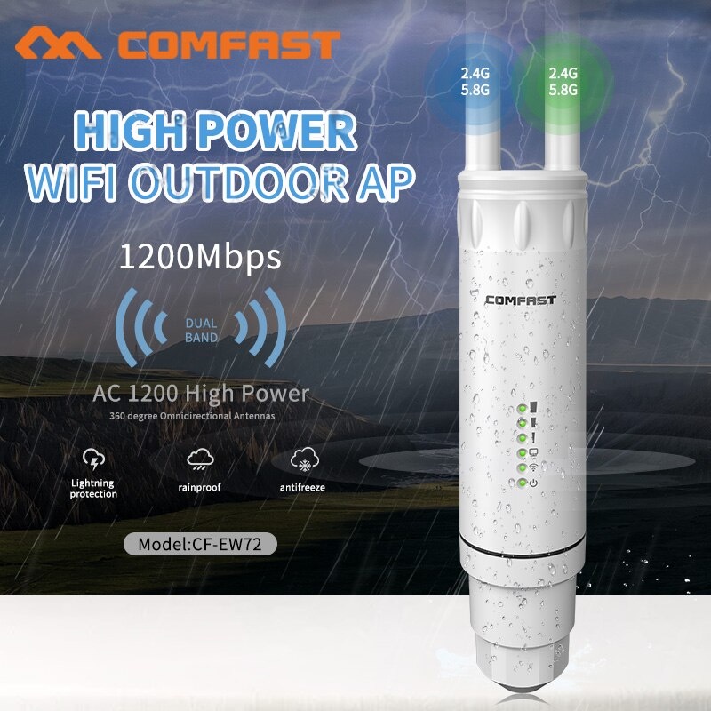 SALENew Comfast High Power AC1200 Outdoor Wireless Wifi Repeater APWIFI