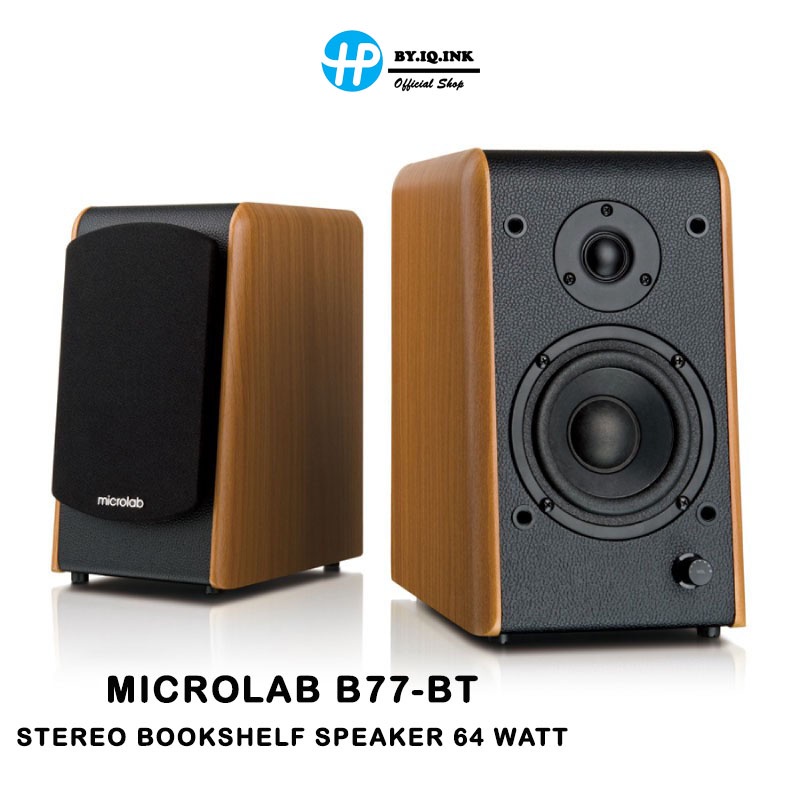 Microlab B77 BT Stereo bookshelf Speaker 64 Watt ลำโพงบลทธประกน 1ป