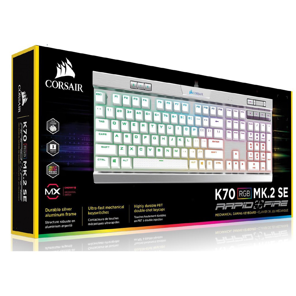 Corsair K Rgb Mk Se Rapidfire Mechanical Gaming Keyboard Cherry Mx