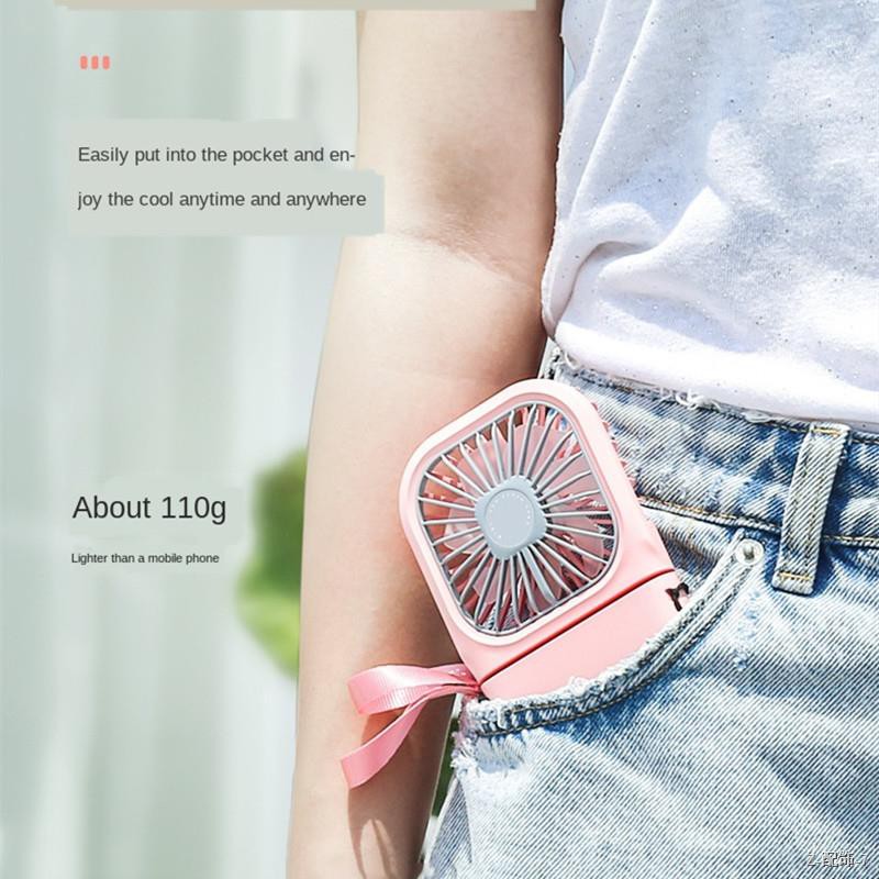 Hanging Neck Fans Mini Portable Folding Usb Small Fan Mute Power Bank