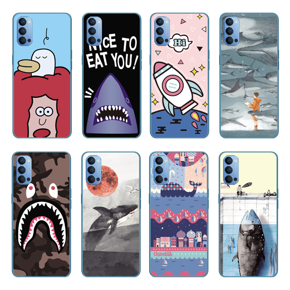 Cartoon Shark Silicone Back Cover Xiaomi Redmi Note 10 Pro Max 4G Note