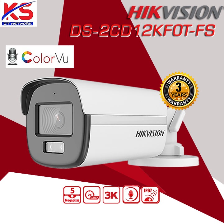 Hikvision Ds Ce Kf T Fs Hd Camera Audio Colorvu Shopee Thailand