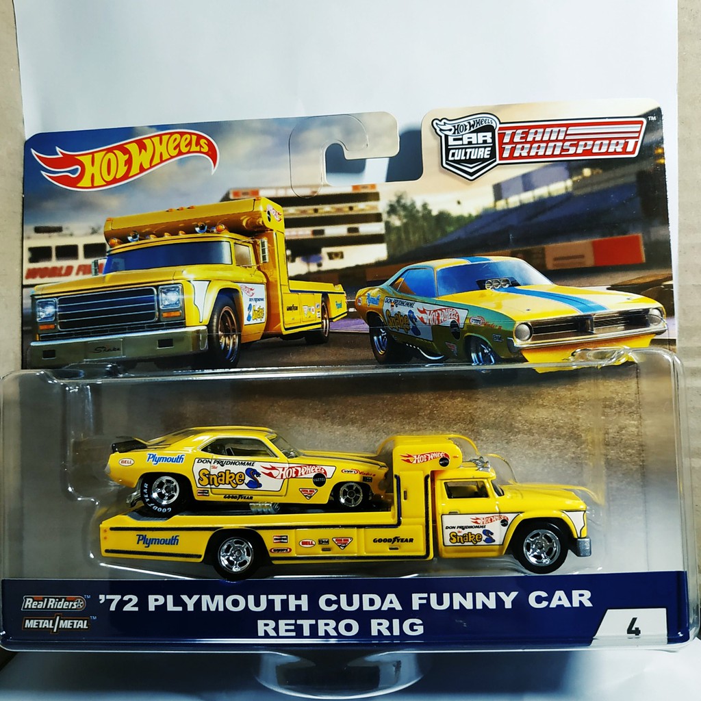 Hot Wheels Plymouth Cuda Funny Car Retro Rig